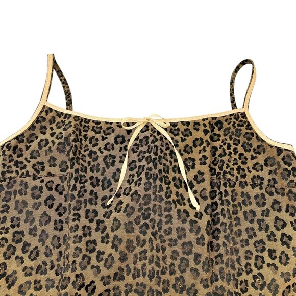FENDI Vintage FF Logo Leopard Midi Dress One-piece #44 Brown Black [105688] - Picture 5 of 12